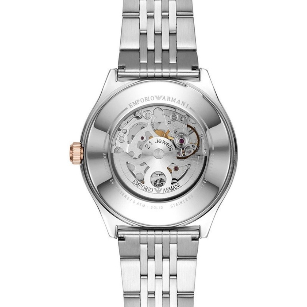 New Emporio Armani Men's Meccanico Skeleton Dial Automatic Luxury Watch AR60002 - Picture 2 of 16